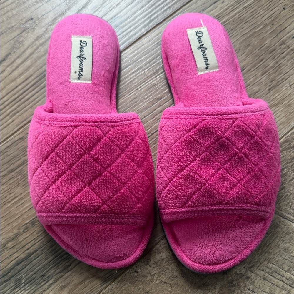 Dearfoams womens Beatrice Side Gore SlideSlipper Small 5-6